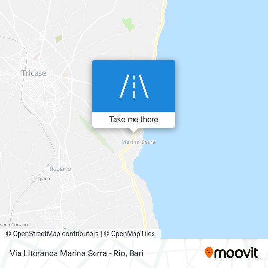 Via Litoranea Marina Serra - Rio map