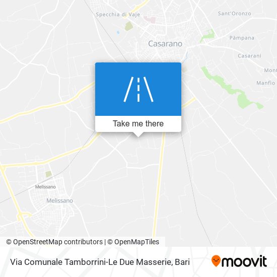 Via Comunale Tamborrini-Le Due Masserie map