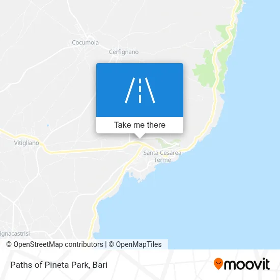 Paths of Pineta Park map