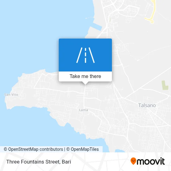 Three Fountains Street map