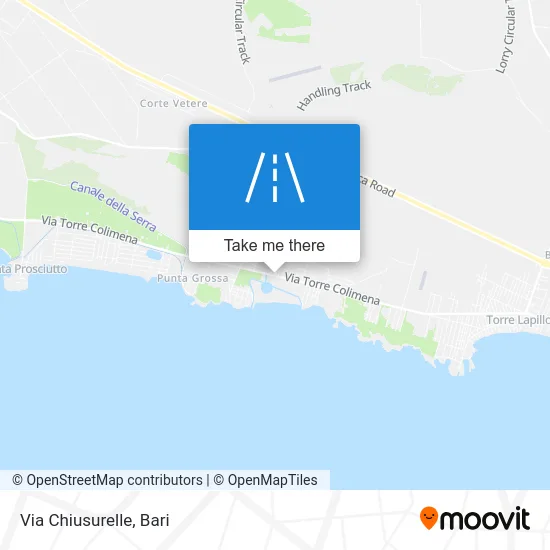 Chiusurelle Street map