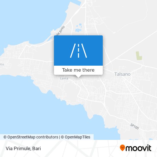 Via Primule map