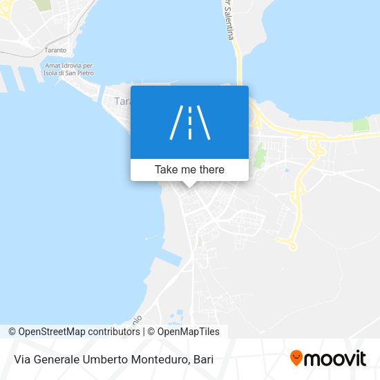 Via Generale Umberto Monteduro map