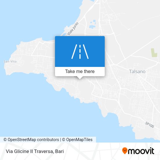 Via Glicine II Traversa map