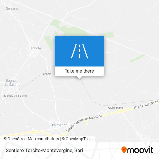 Sentiero Torcito-Montevergine map