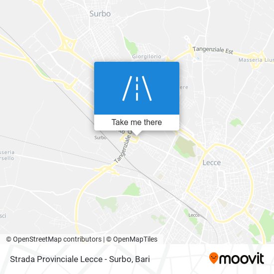 Strada Provinciale Lecce - Surbo map