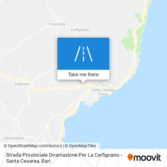 Strada Provinciale Diramazione Per La Cerfignano - Santa Cesarea map