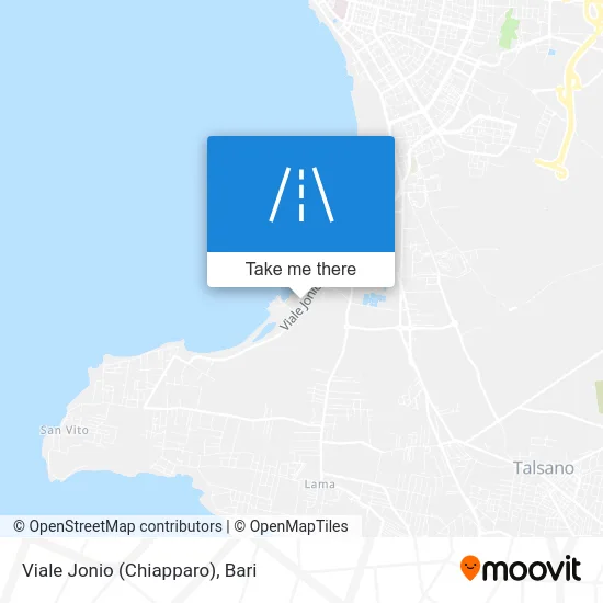 Jonio Avenue (Chiapparo) map