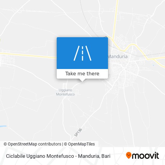 Ciclabile Uggiano Montefusco - Manduria map