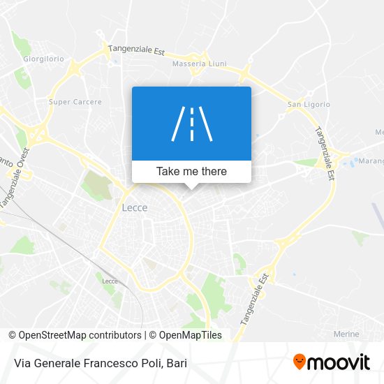 Via Generale Francesco Poli map