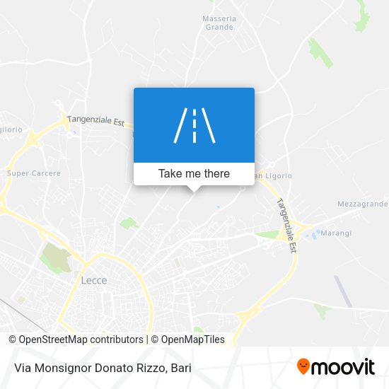 Via Monsignor Donato Rizzo map