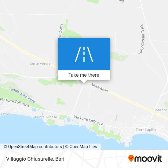 Chiusurelle Village map