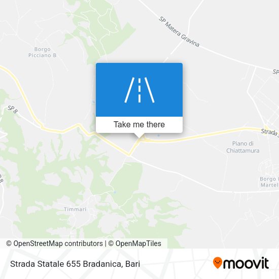 Strada Statale 655 Bradanica map