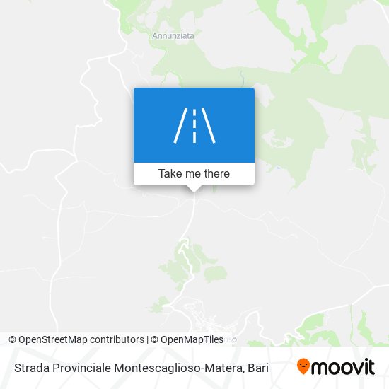 Strada Provinciale Montescaglioso-Matera map