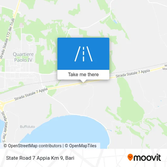 State Road 7 Appia Km 9 map