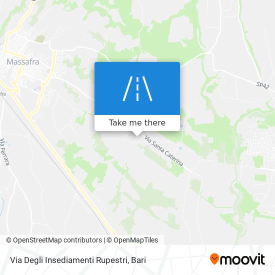Via Degli Insediamenti Rupestri map
