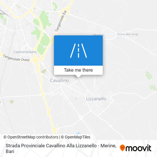 Strada Provinciale Cavallino Alla Lizzanello - Merine map
