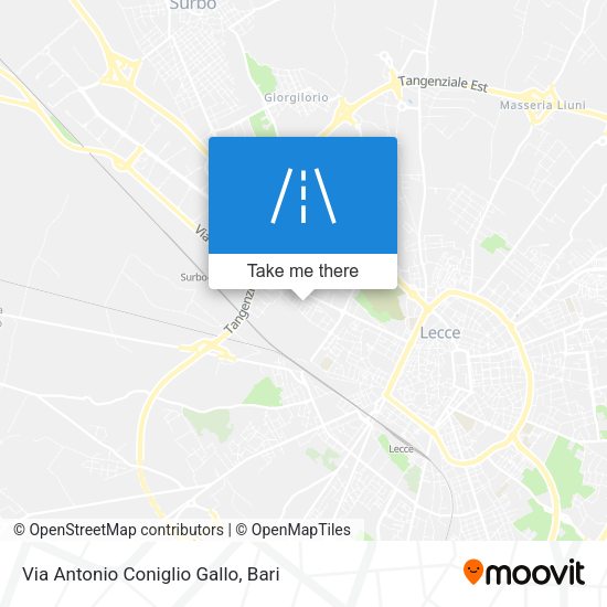Via Antonio Coniglio Gallo map