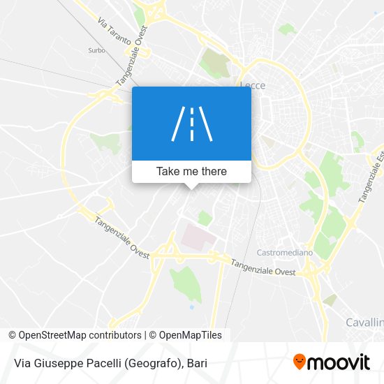 Via Giuseppe Pacelli (Geografo) map