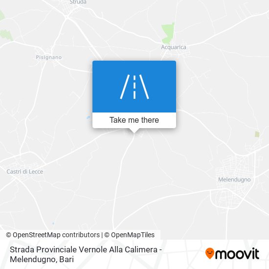 Strada Provinciale Vernole Alla Calimera - Melendugno map