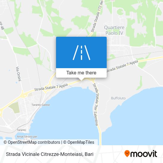 Strada Vicinale Citrezze-Monteiasi map