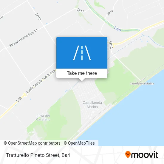 Tratturello Pineto Street map