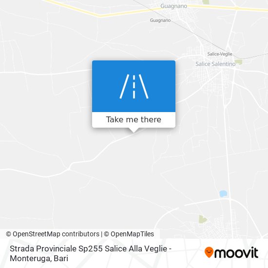 Strada Provinciale Sp255 Salice Alla Veglie - Monteruga map