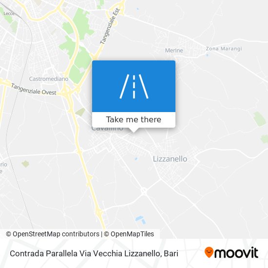 Contrada Parallela Via Vecchia Lizzanello map