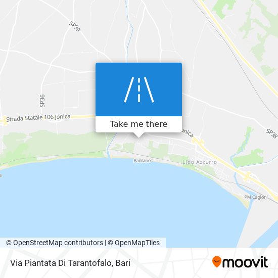 Via Piantata Di Tarantofalo map