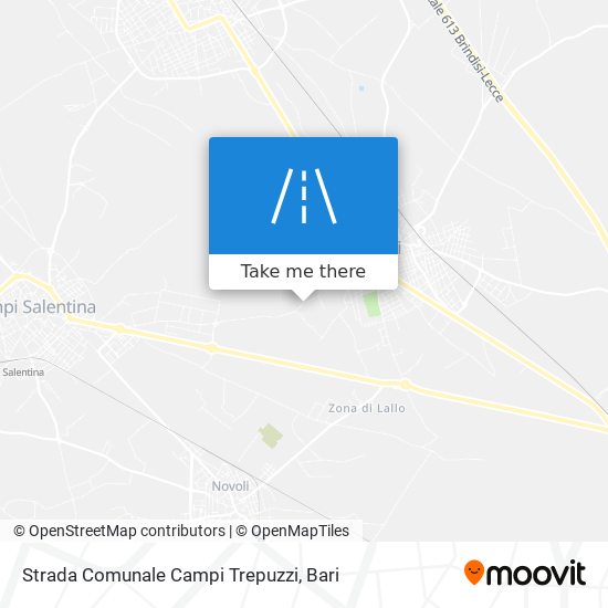 Strada Comunale Campi Trepuzzi map