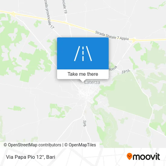 Via Papa Pio 12° map