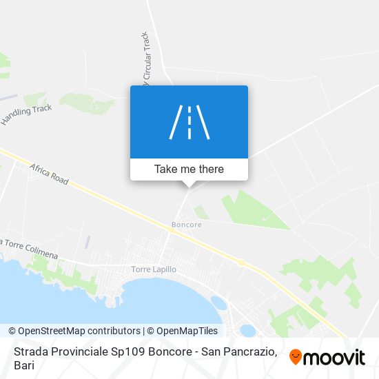Strada Provinciale Sp109 Boncore - San Pancrazio map
