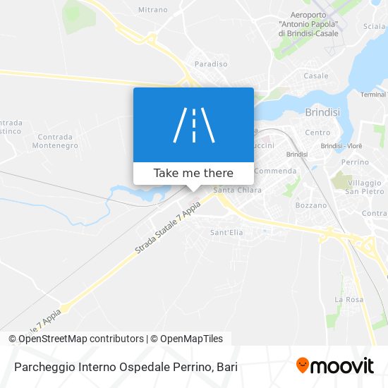 Parcheggio Interno Ospedale Perrino map