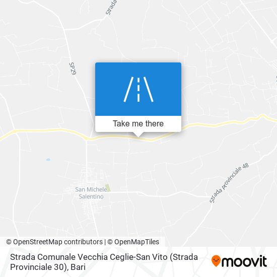 Strada Comunale Vecchia Ceglie-San Vito (Strada Provinciale 30) map