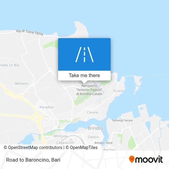 Road to Baroncino map