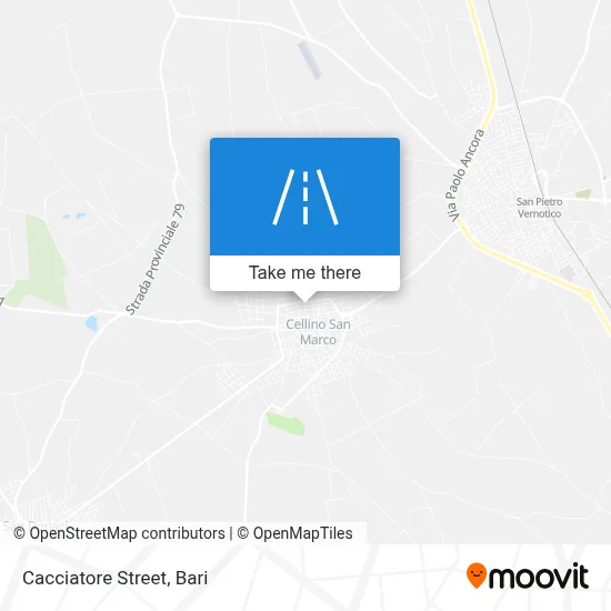 Cacciatore Street map