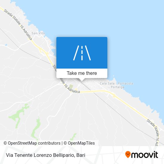 Via Tenente Lorenzo Bellipario map