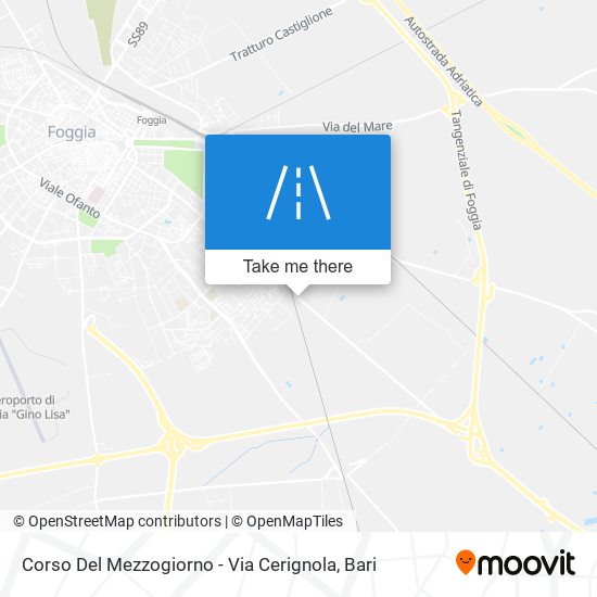 Corso Del Mezzogiorno - Via Cerignola map