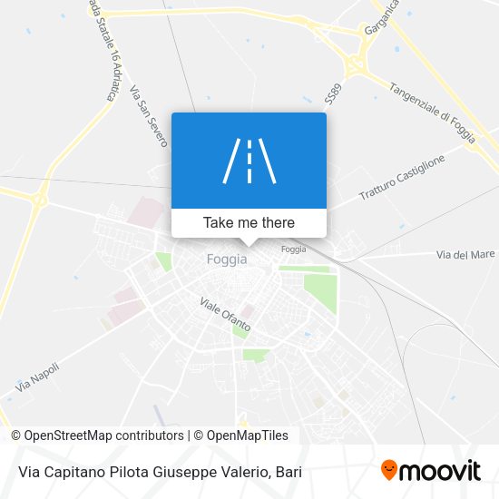 Via Capitano Pilota Giuseppe Valerio map