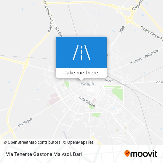 Via Tenente Gastone Malvadi map