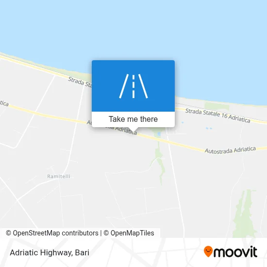 Adriatic Highway map