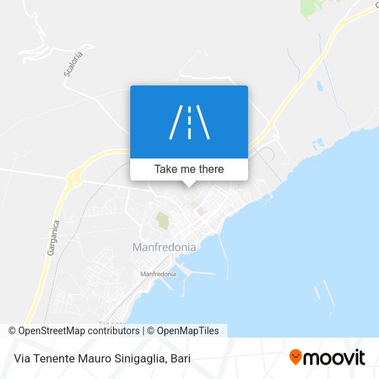 Via Tenente Mauro Sinigaglia map