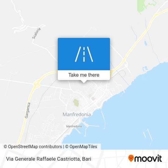 Via Generale Raffaele Castriotta map