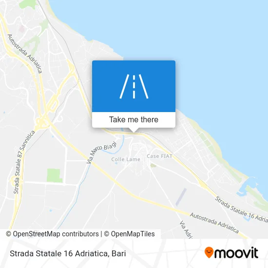 State Highway 16 Adriatic map