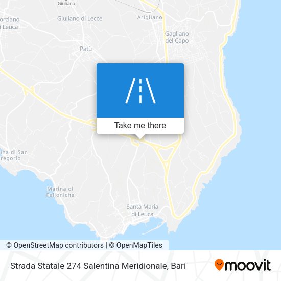 Strada Statale 274 Salentina Meridionale map