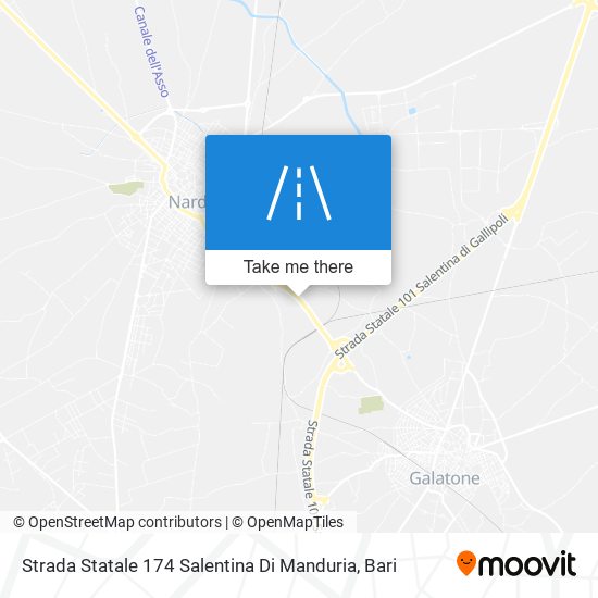 Strada Statale 174 Salentina Di Manduria map