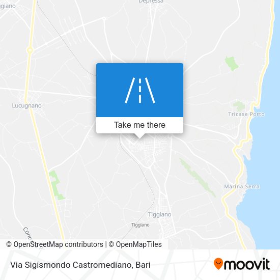 Via Sigismondo Castromediano map