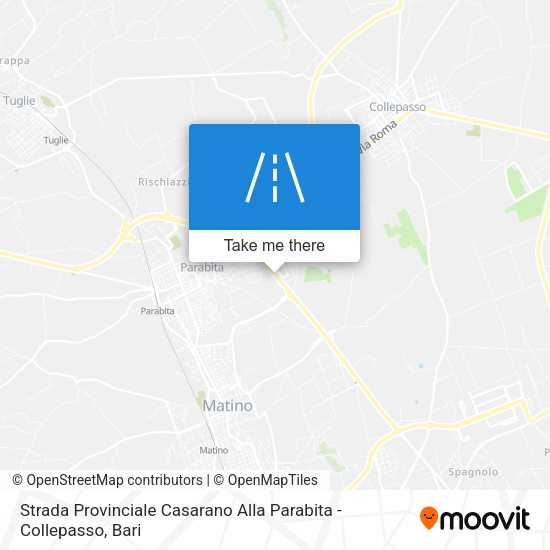 Strada Provinciale Casarano Alla Parabita - Collepasso map