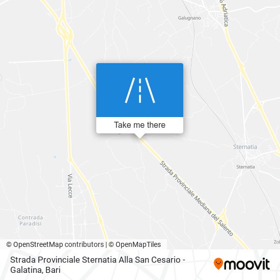 Strada Provinciale Sternatia Alla San Cesario - Galatina map