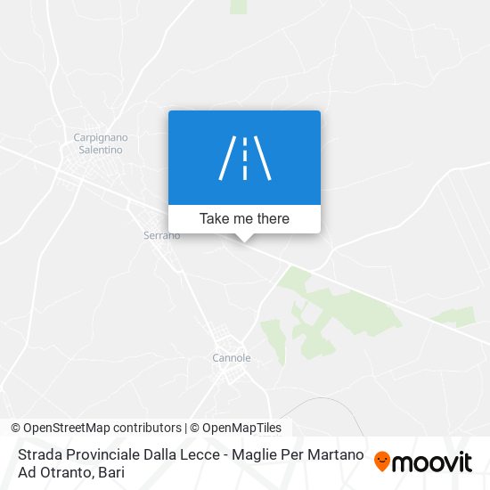 Strada Provinciale Dalla Lecce - Maglie Per Martano Ad Otranto map